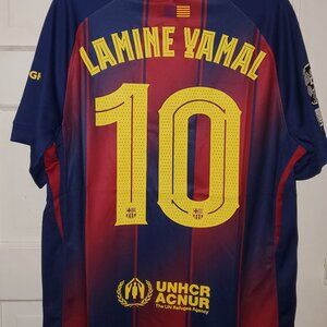 2025/2026 Barcelona Lamine Yamal #10 Jersey Mens Size Large